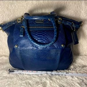 Coach Madison Lindsay Exotic Peacock Embossed Sachel EXTREMELY RARE FIND!!